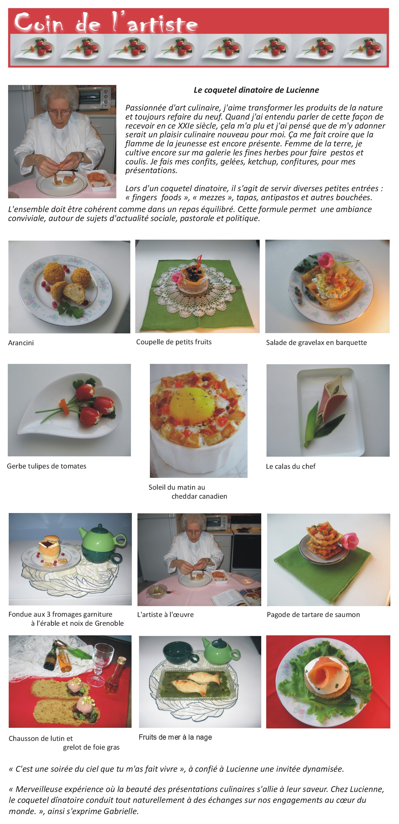 coin artiste desserts lucienne tout fr