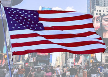 drapeau foule etats unis